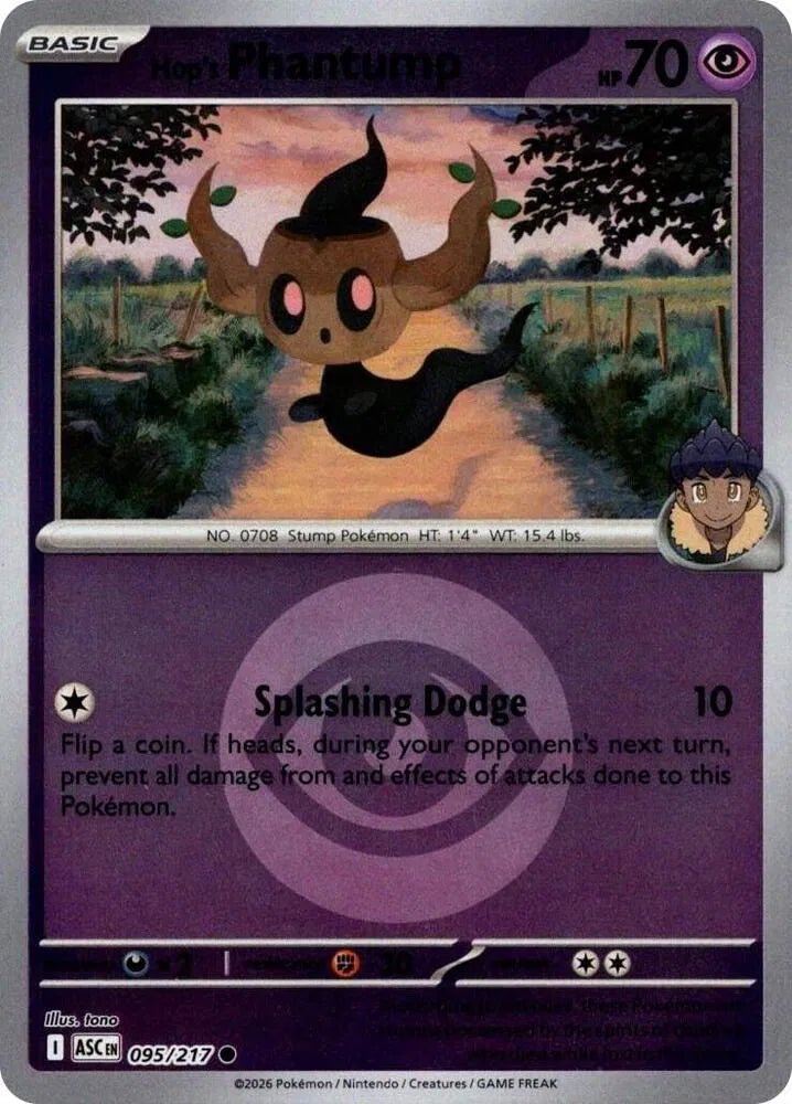 Phantump 095/217 - Ascended Heroes - Energy Symbol Pattern by Light Collectibles on MYNTED