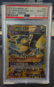 PSA 10 2015 POKEMON // PRIMAL KYOGRE EX #96 FULL ART // XY ANCIENT ORIGINS