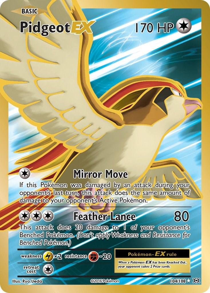 Pidgeot EX 104/108 Full Art 2016 Evolutions NM by Falconloot on MYNTED