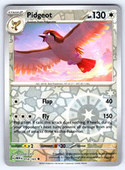 Pidgeot SV: 151 Uncommon • 018/165 Reverse Holofoil by Shark Pop Culture on MYNTED