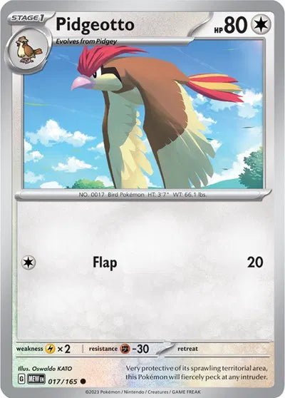 Pidgeotto 017/165 · Normal (SV: 151) by Devastation Collectibles on MYNTED