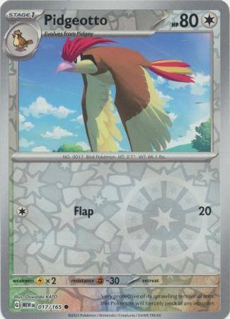 Pidgeotto 017/165 - Reverse Holo (Pokemon 151) by The Cardboard Grind on MYNTED