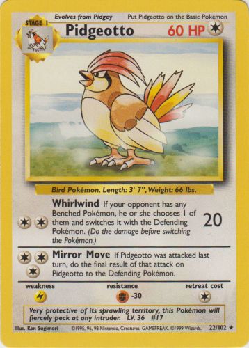 Pidgeotto - 22/102 by PokeCollect on MYNTED