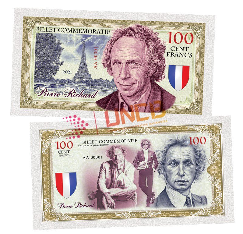 Pierre Richard 100 Cent Francs UNCB banknote by UNCB on MYNTED