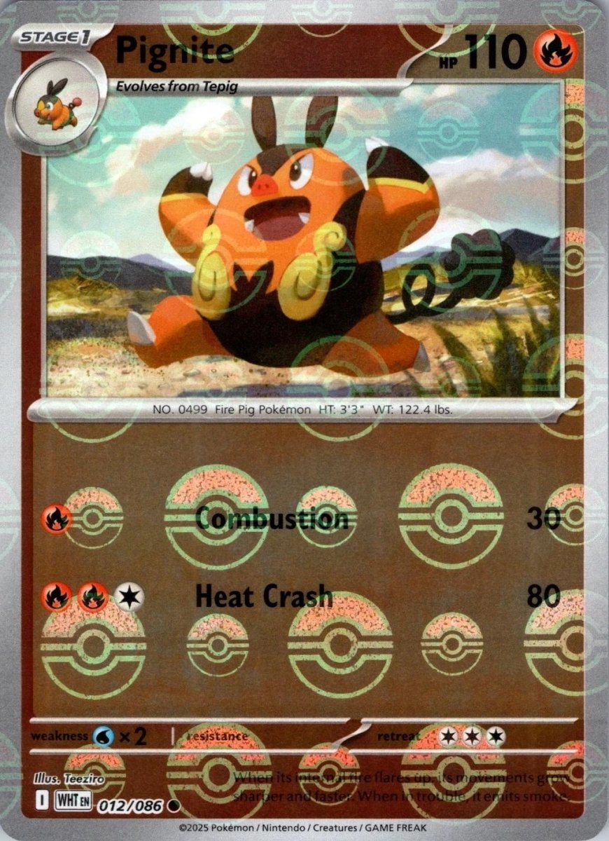 Pignite - 012/086 (Poke Ball Pattern) - SV: White Flare (WHT) by SAFAQATI on MYNTED