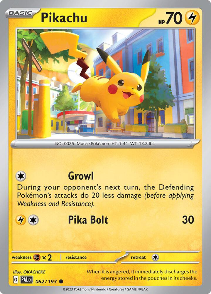 Pikachu 062/193 Reverse Holo · Paldea Evolved (PAL) by PokeMarsi on MYNTED