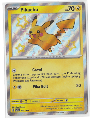 Pikachu 131/091 - Paldean Fates - Shiny Rare by Light Collectibles on MYNTED