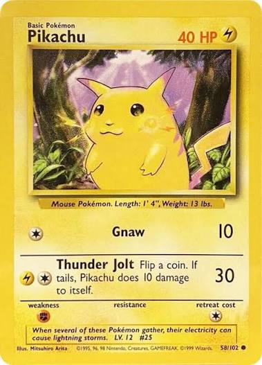 Pikachu Base set (Unlimited) 58/102 by ISB Collector on MYNTED