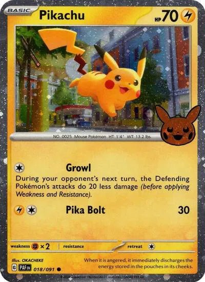 Pikachu (Cosmos Holo) - Trick or Trade BOOster Bundle 2024 - Holo Rare 018/091 - English by MechaKai Collectibles on MYNTED