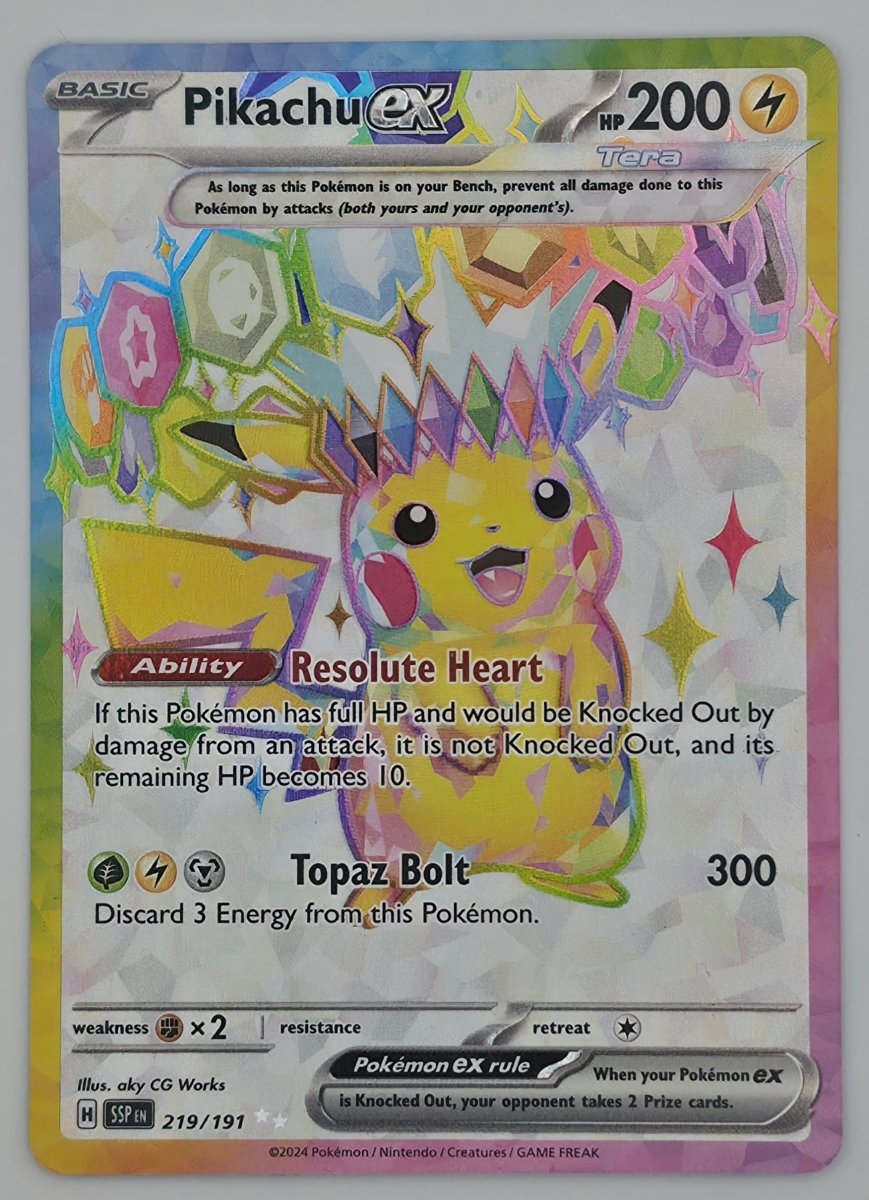 Pikachu ex - 219/191 - SV08: Surging Sparks (SSP) by Poké Dubai on MYNTED