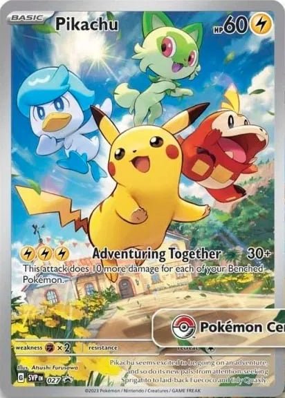 Pikachu (Pokemon Center Exclusive) 027 (Scarlet & Violet Promo) by RoninMjRips on MYNTED