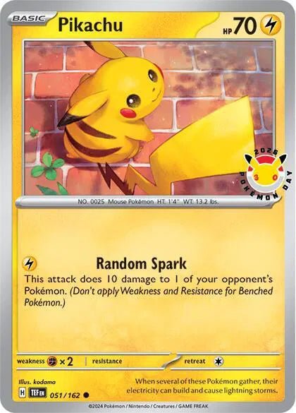 Pikachu (Pokemon Day 2026) - Miscellaneous Cards & Products - Common 051/162 - English by MechaKai Collectibles on MYNTED