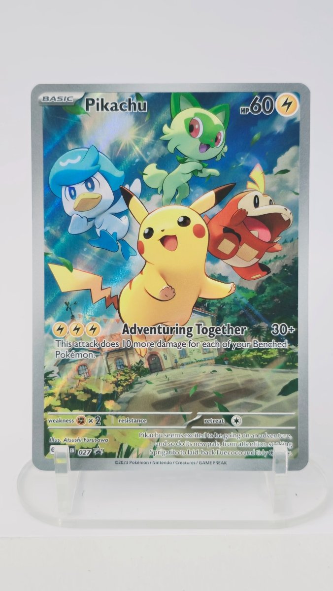 Pikachu - Scarlet & Violet Promo - Promo 027 - English by MechaKai Collectibles on MYNTED