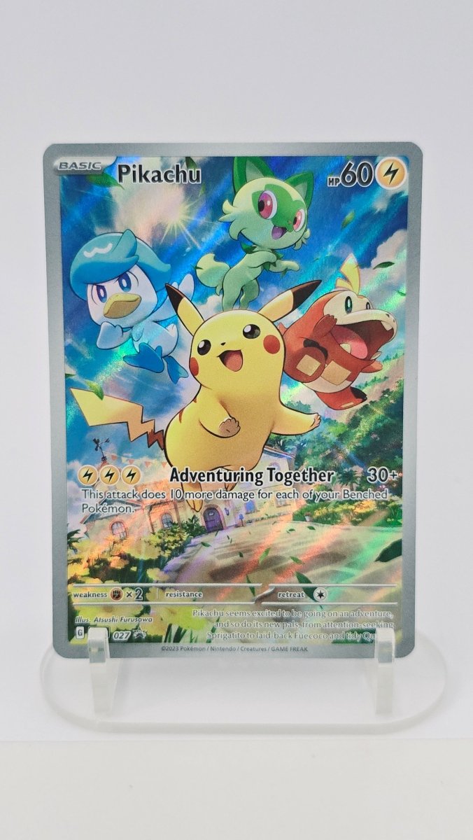 Pikachu - Scarlet & Violet Promo - Promo 027 - English by MechaKai Collectibles on MYNTED