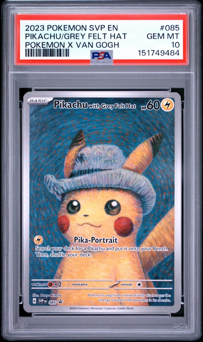 Pikachu with Grey Felt Hat 085 PSA10 by MochiTCG on MYNTED
