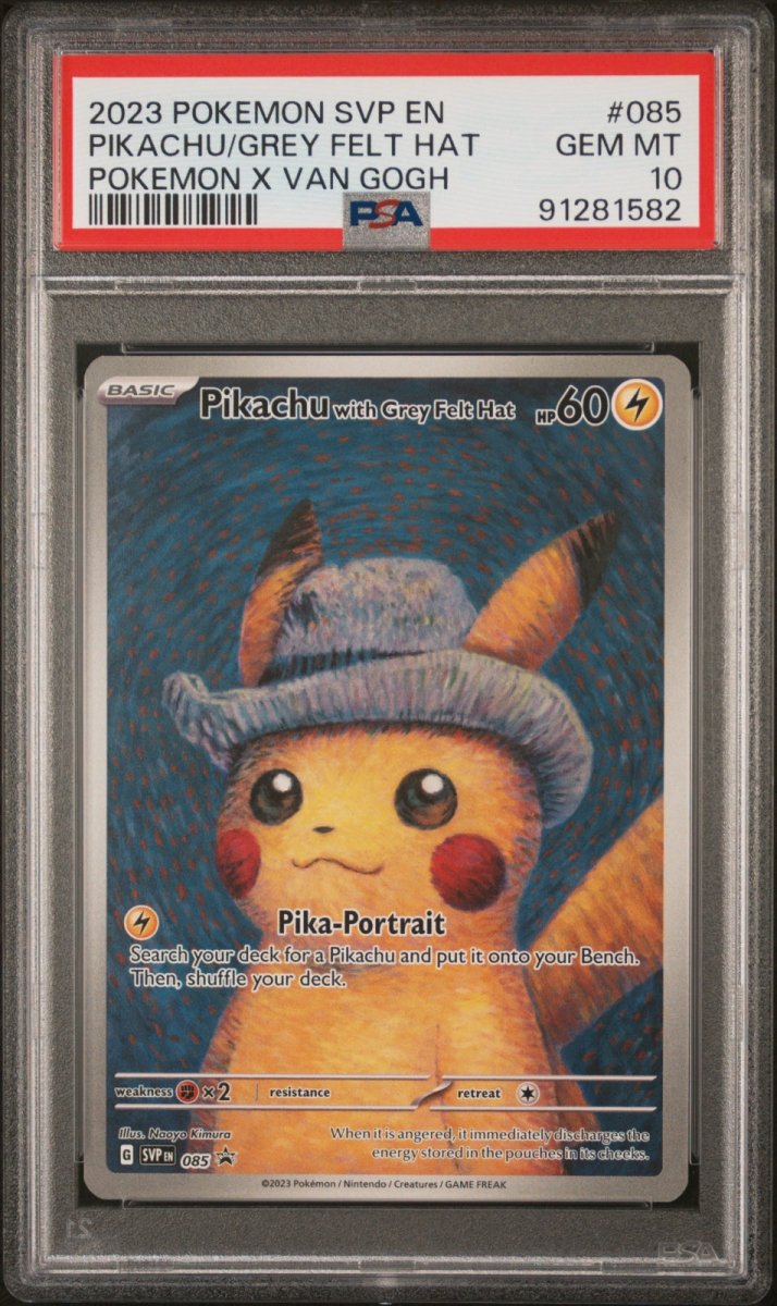 Pikachu with Grey Felt Hat 085 (Scarlet & Violet Promo) — PSA 10 by PokeSource on MYNTED