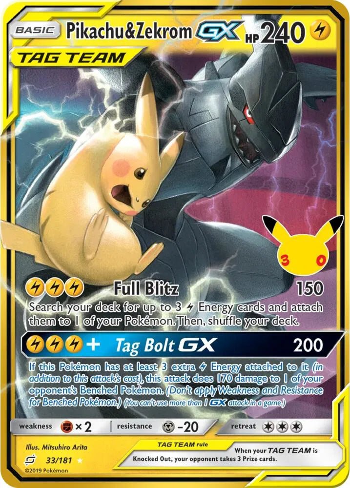 Pikachu & Zekrom GX 33/181 (30th Celebration: Classic Collection) by PokeeMom on MYNTED