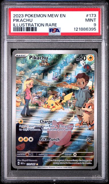 PSA 9 Pokémon - Pikachu #173 Illustration Rare