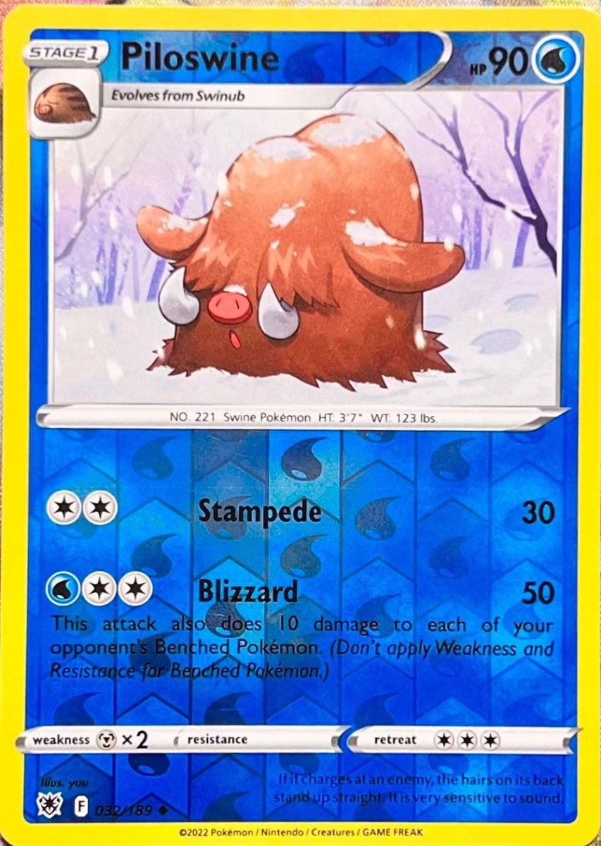 Piloswine [Reverse Holo] 32 Pokemon Astral Radiance by Moe‘s Vault on MYNTED