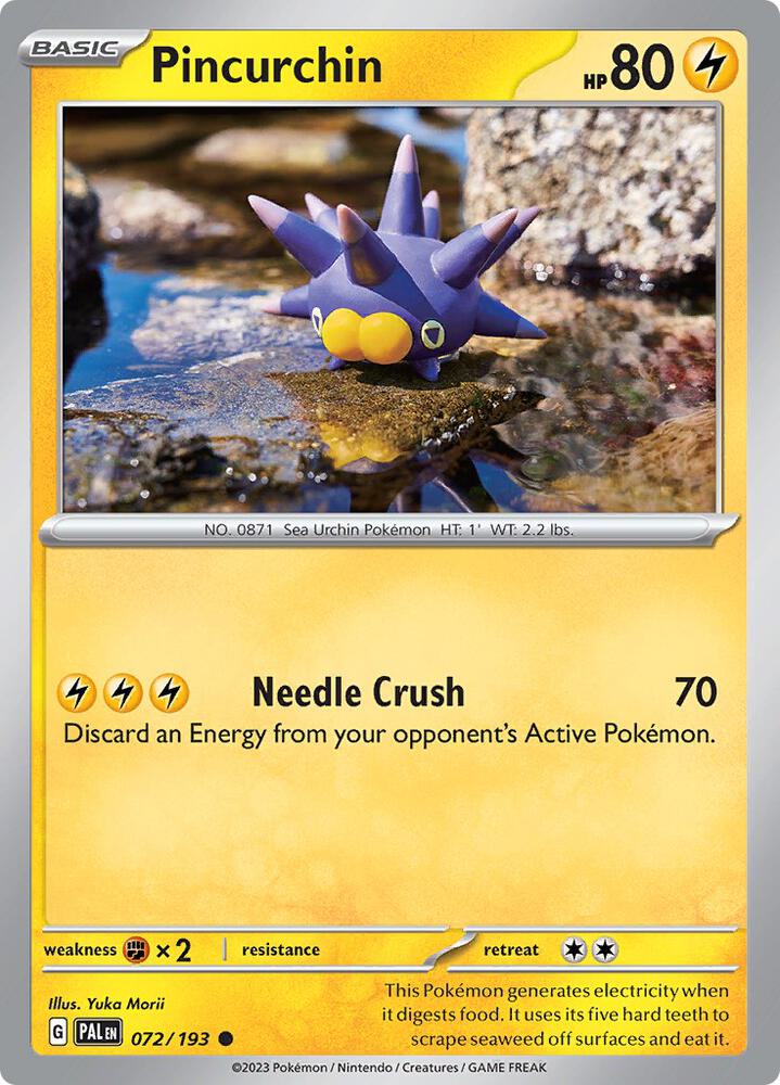 Pincurchin 072/193 Normal · Paldea Evolved (PAL) by PokeMarsi on MYNTED