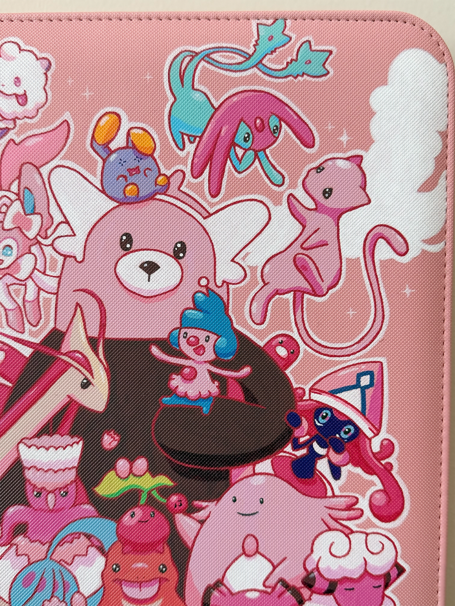 Pink Pokémons hand-painted VaultX Binder by Happ's Shop on MYNTED