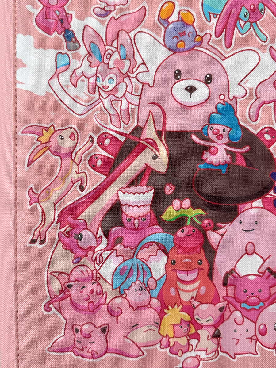 Pink Pokémons hand-painted VaultX Binder by Happ's Shop on MYNTED