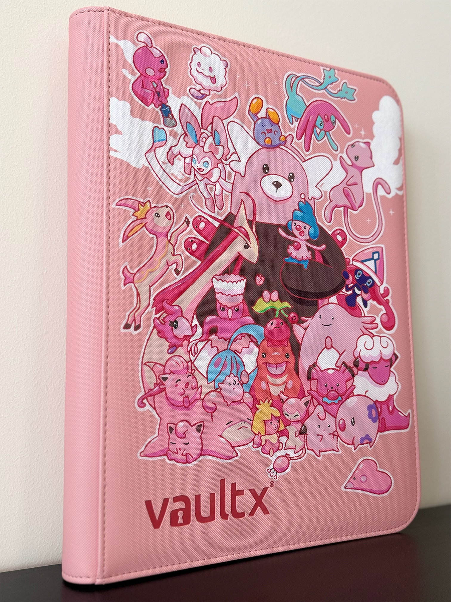 Pink Pokémons hand-painted VaultX Binder