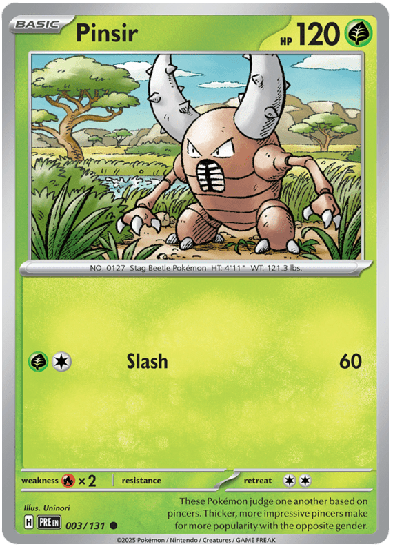 Pinsir 003/131 Common | Scarlet & Violet – Prismatic Evolutions by Worth the XP on MYNTED