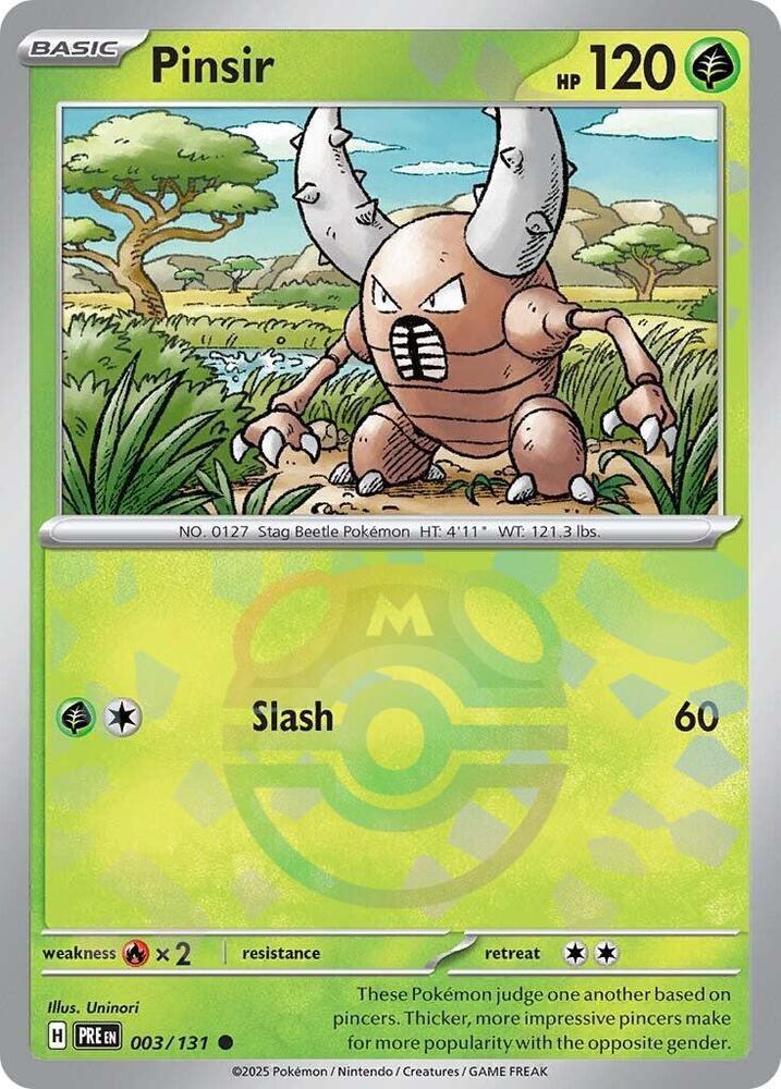 Pinsir - 003/131 (Master Ball Pattern) - SV: Prismatic Evolutions (PRE) by SAFAQATI on MYNTED
