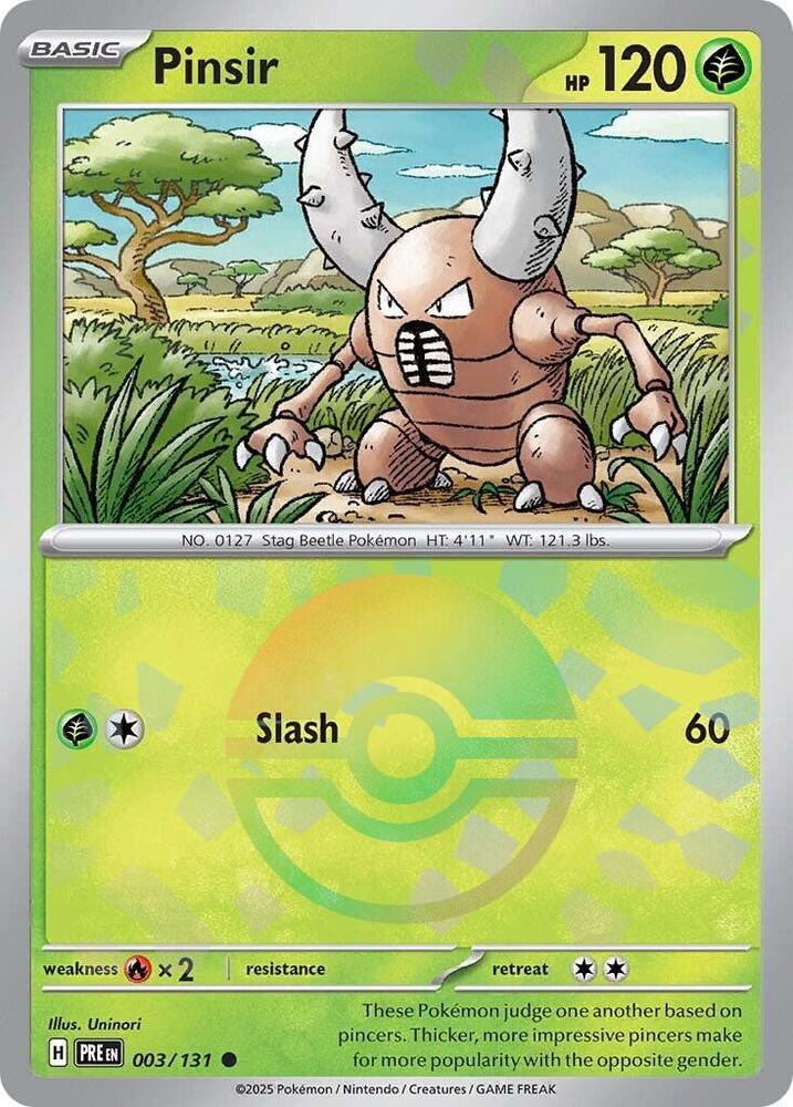 Pinsir - 003/131 (Poke Ball Pattern) - SV: Prismatic Evolutions (PRE) by SAFAQATI on MYNTED