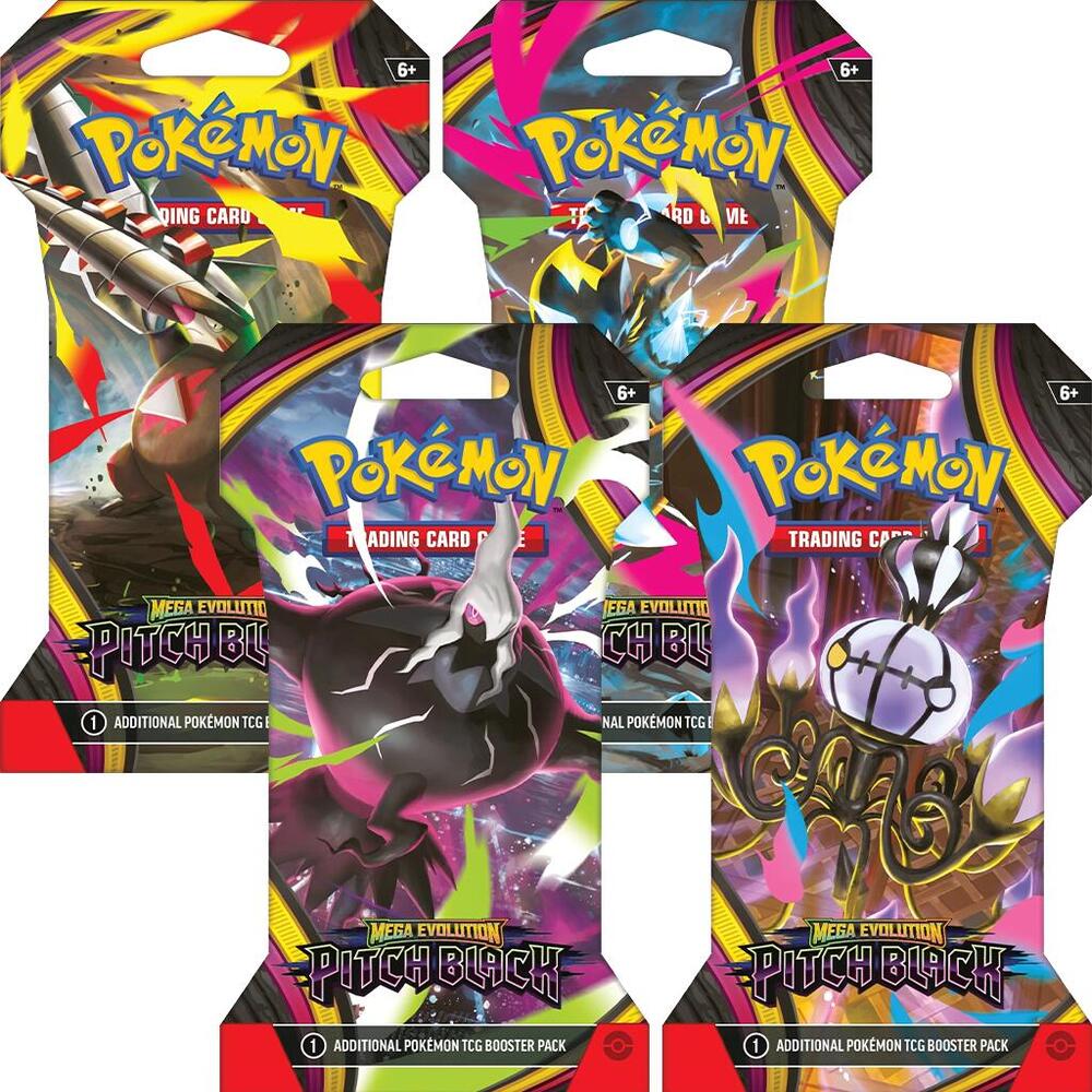 Pitch Black Sleeved Booster Pack Set of 4 by Poke Mania on MYNTED