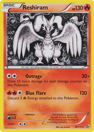 Reshiram - 28/113 Holo Rare