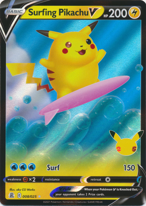 Surfing Pikachu V - 008/025