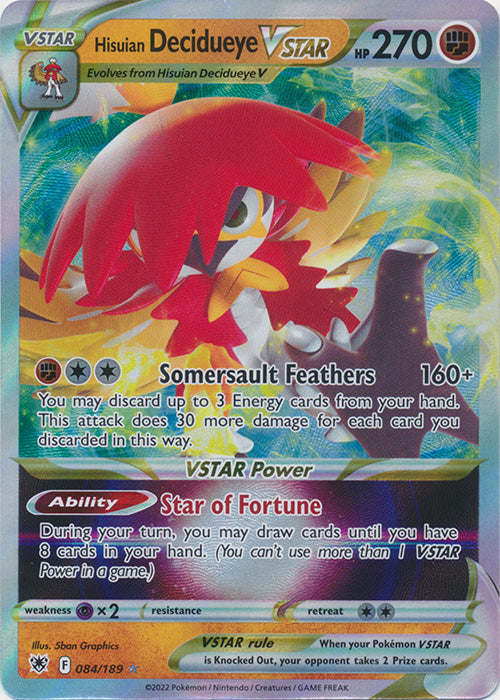 Hisuian Decidueye VSTAR - 084/189
