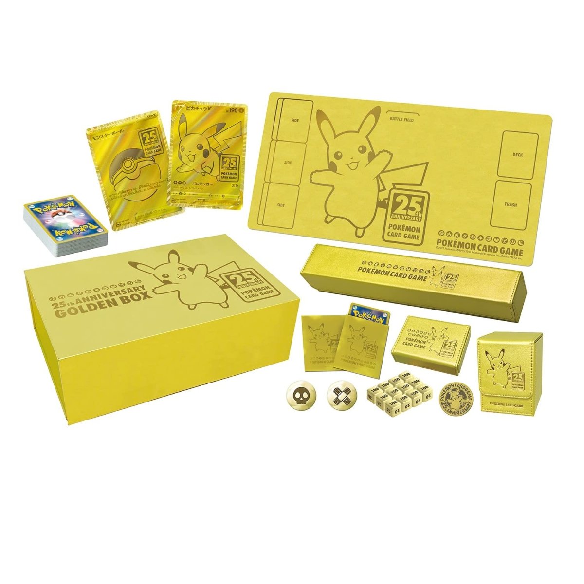 Pokémon 25th Anniversary Gold Box (Japanese) including high quality acrylic by Schmutzfink TCG on MYNTED