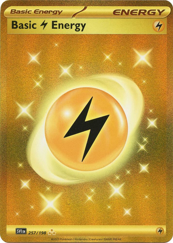 Pokémon Basic Lightning Energy - 257/198 - Hyper Rare - Scarlet & Violet Base Set (SVI) by TCGDON on MYNTED