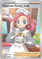 Pokemon Center Lady (Full Art) Vivid Voltage Ultra Rare 185/185 by Schmutzfink TCG on MYNTED
