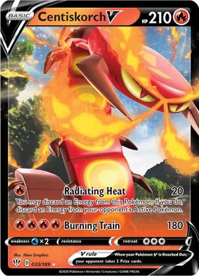 Pokemon Centiskorch V Ultra Rare 033/189 by Trucial Coast Games on MYNTED