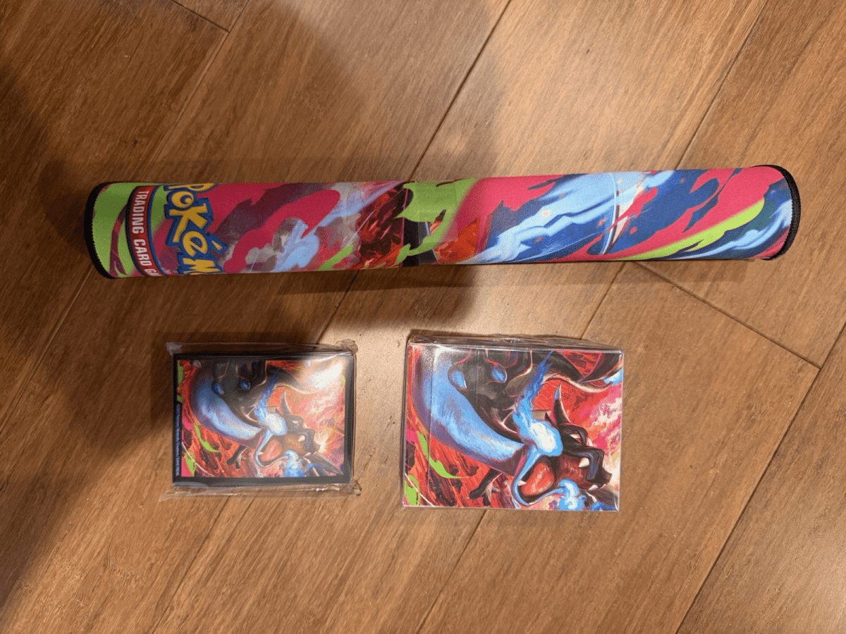 Pokémon Charizard X UPC // Just Accessories Deck, Play Mat and Sleeves by SAFAQATI on MYNTED