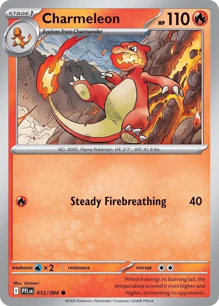 Pokemon - Charmeleon - ME02: Phantasmal Flames (PFL) by TCGDON on MYNTED