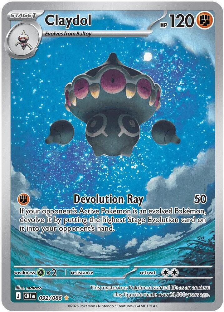 Pokemon - Claydol - 092/086 - ME04: Chaos Rising (CRI) by TCGDON on MYNTED