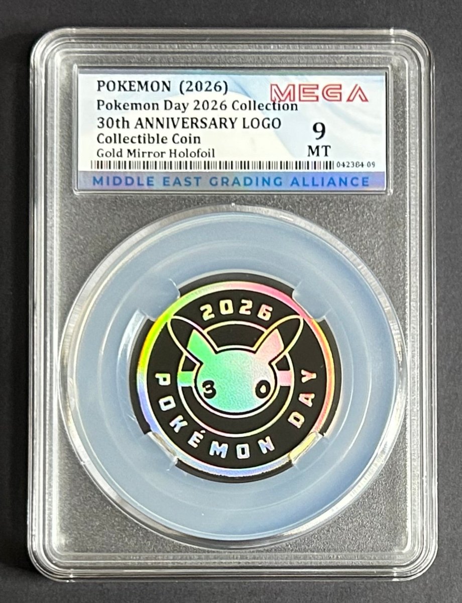 POKEMON Collectible Coin 30th ANNIVERSARY LOGO by MEGA on MYNTED