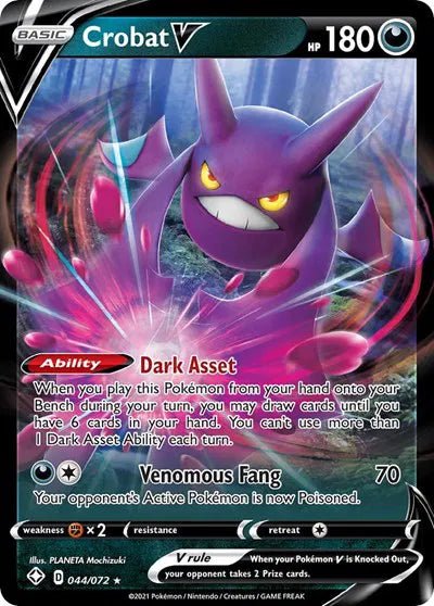 Pokemon Crobat V Ultra Rare 044/072 by Trucial Coast Games on MYNTED