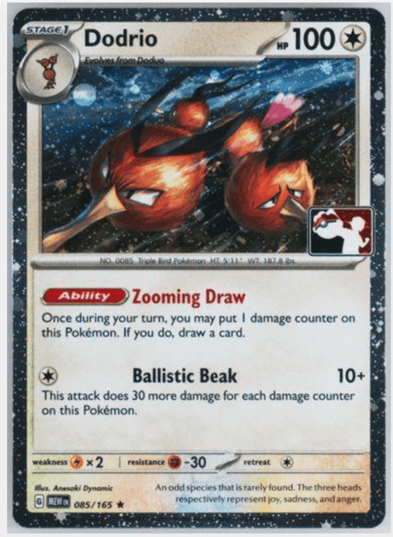 Pokemon Dodo Prize Pack Series One Holofoil 085/165 by Birdcyd on MYNTED