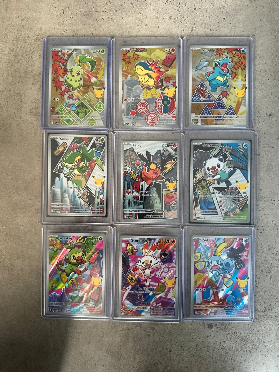 Pokemon First Partner Illustration Collection Series 2 Complete Set Of 9 Cards by The Greatest on MYNTED