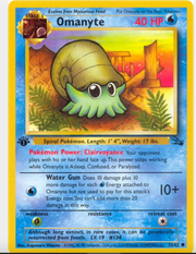 Pokemon Fossil 1st Edition Omanyte 52/62 by Birdcyd on MYNTED