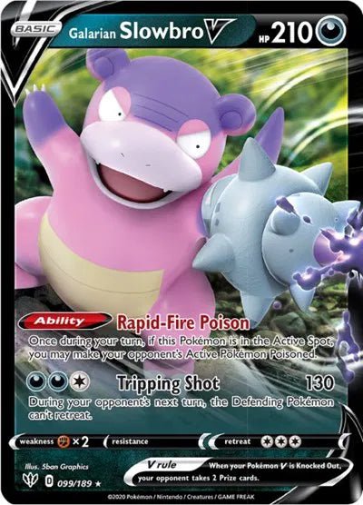 Pokemon Galarian Slowbro V Ultra Rare 099/189 by Trucial Coast Games on MYNTED
