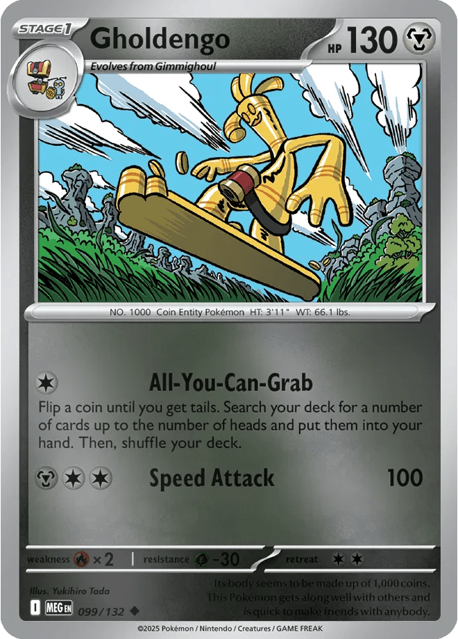 Pokemon Gholdengo Uncommon • 099/132 Reverse Holofoil by Trucial Coast Games on MYNTED