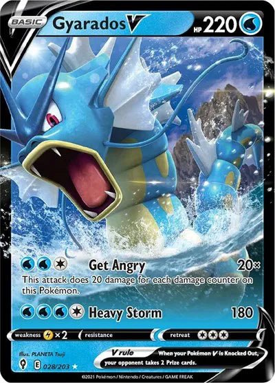 Pokemon Gyarados V Ultra Rare 028/203 by Trucial Coast Games on MYNTED