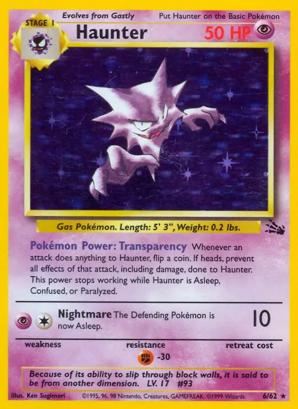 Pokemon Haunter Holo Rare • 6 Unlimited Holofoil by Trucial Coast Games on MYNTED